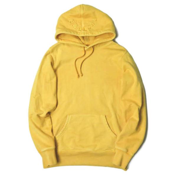 Supreme シュプリーム 17SS Overdyed Hooded Sweatshirt オーバーダイ スウェットプルオーバーパーカー S イエロー フーディー フードロゴ刺繍 トップス【中古】【Supreme】 Supreme シュプリーム 17SS Overdyed Hooded Sweatshirt オーバーダイ