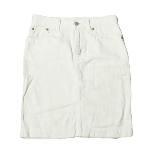 beautiful people ビューティフルピープル cotton linen denim skirt コットンリネンデニムタイトスカート 7410107011 34 ☆☆lc26517