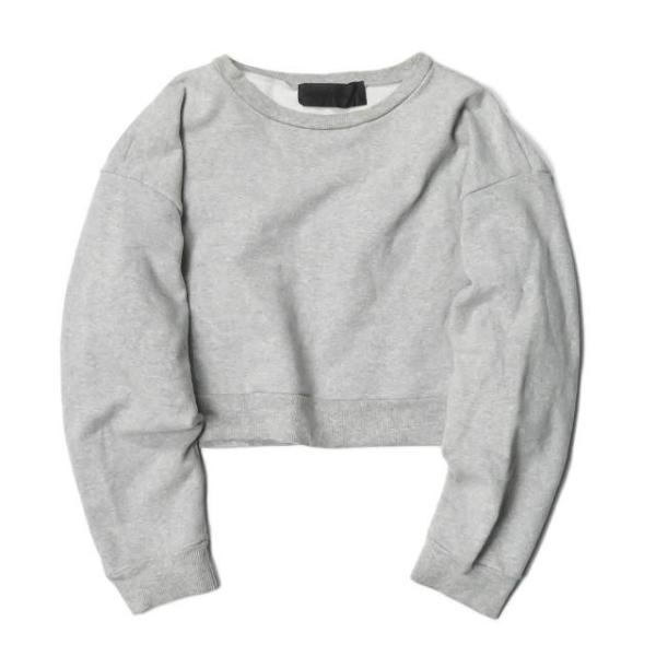 Stylenanda スタイルナンダ コットンクルーネックスウェット グレー トレーナー 長袖 ショート丈 トップス Lc Loopヤフーショッピング店 通販 Yahoo ショッピング
