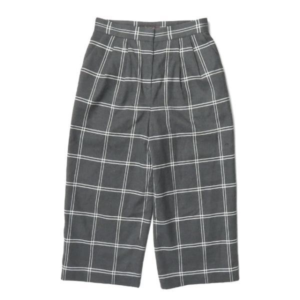 Demi-Luxe BEAMS デミルクス ビームス ウィンドウペーンワイドクロップドパンツ 68-23-0162-126 36 スラックス チェック ☆☆lc29805
