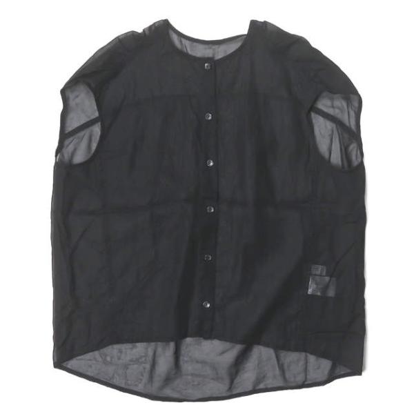 BEAMS LIGHTS ビームスライツ 19SS ショルダーギャザーブラウス 52-01-0281-690 フリー ブラック コットン トップス lc31530