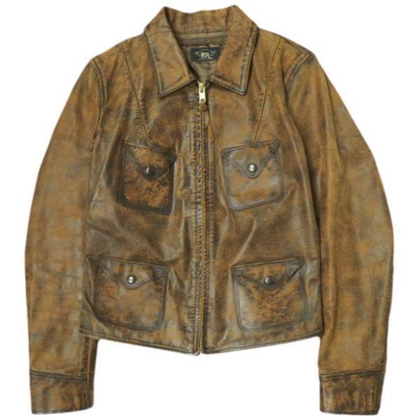 最終割！極美品！RRL レザーモトジャケット　ダブルライダースジャケット 新品 RRL ダブルアールエル 21SS Slim Fit Leather Moto Jacket レザー