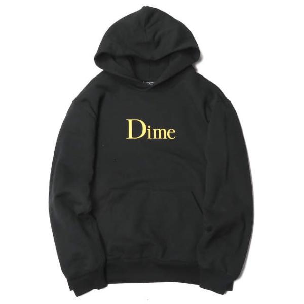 Dime ダイム アメリカ製 Classic Logo Hoodie クラシックロゴフーディー M ブラック 長袖 スウェット プルオーバーパーカー