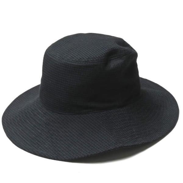カムズアンドゴーズ ベッドフォード COMESANDGOES x BED J.W. FORD 別注 Fabric Hat ファブリックハット ネイビー ロングブリム 刺し子 バケット 帽子