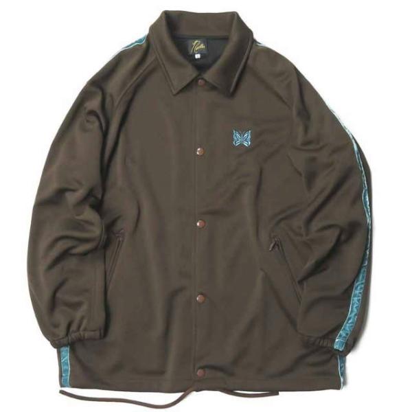 ニードルス Needles 18AW 日本製 Side Line Coach Jacket Poly Smooth サイドラインジャケット  ポリスムース M ブラウン コーチジャケット アウター