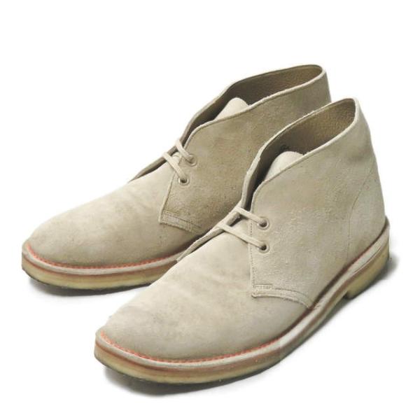 【極美品】Clarks スエード デザート ブーツ ベージュ 7英国製 希少品 Clarks＞ スエード デザートブーツ
