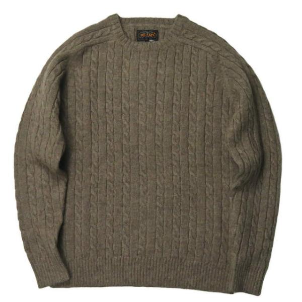 ビームスプラス BEAMS PLUS CARMA ケーブル編みクルーネックニット 11