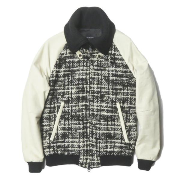 (*5様 1piu1uguale3 DONKEY ZIP STADIUM 羊革 1PIU1UGUALE3 DONKEY ZIP STADIUM / BLACK | ALL ITEM