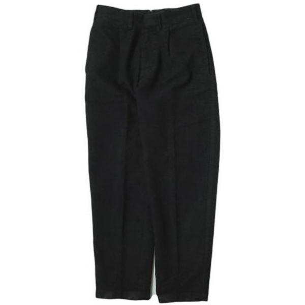 THE GIGI ザ・ジジ TONGA コットンモールスキン1プリーツスラックス ING2 42 ブラック パンツ トラウザー ボトムス looponline_mc68479
