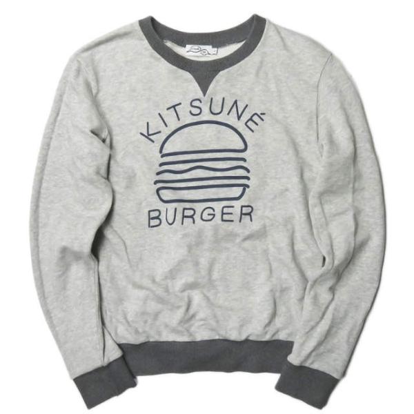 【希少】MAISON KITSUNE キツネ総柄 スウェット L ポルトガル製 Maison Kitsuné メゾンキツネ キツネ柄スウェットプルオーバー