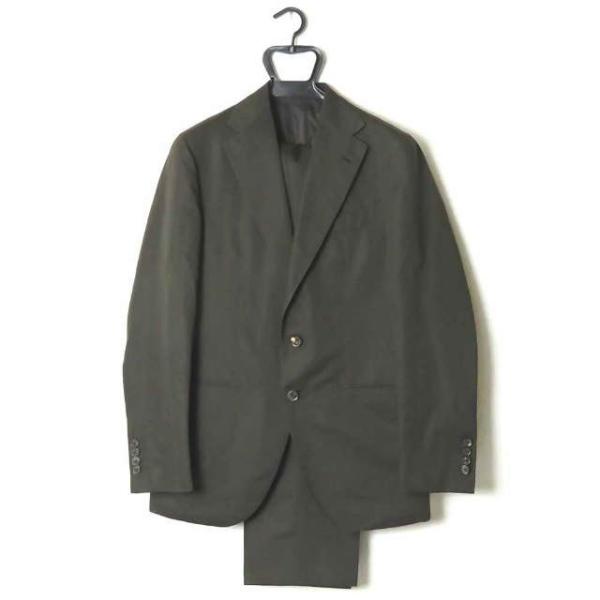 caruso カルーゾ ジャケット 42 44 wool silk 段返り 3B-