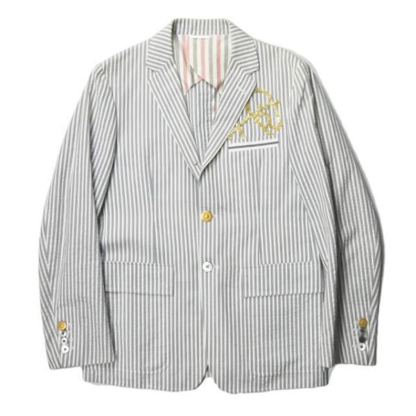THOM BROWNE トムブラウン 日本製 シアサッカーストライプ3Bテーラード