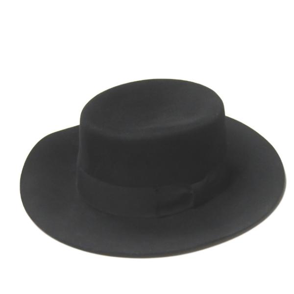 サンローランパリ SAINT LAURENT PARIS フランス製 ラビットファーフェルトハット 385858 Y3HA2 S(内周約57cm) ブラック ワイドブリム 帽子