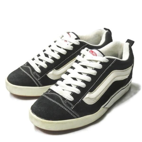 トップ 26.5 海外限定 VANS レザー SKOOLニュースクール黒白 Knu Skool
