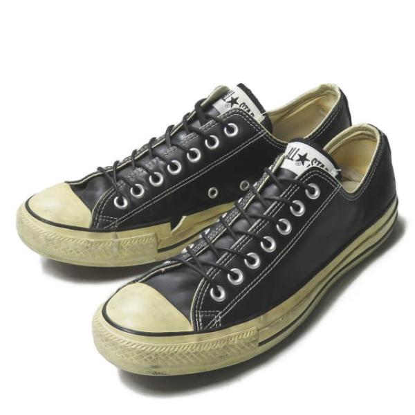 CONVERSE コンバース レザー ALLSTAR OX ブラック 15866 コンバース CONVERSE LEATHER ALL STAR OX レザー オールスター
