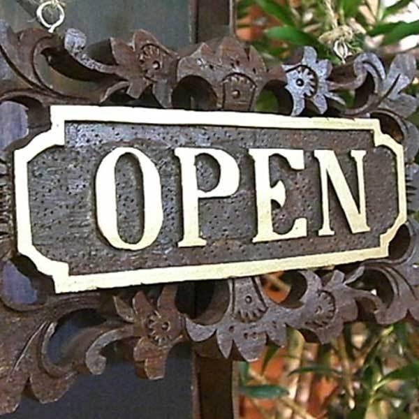 店舗 看板 プレート オープン クローズ Open Close おしゃれ 両面 アジアン ショップ お店 サロン カフェ バリ雑貨 アジアンインテリア ループ 通販 Yahoo ショッピング