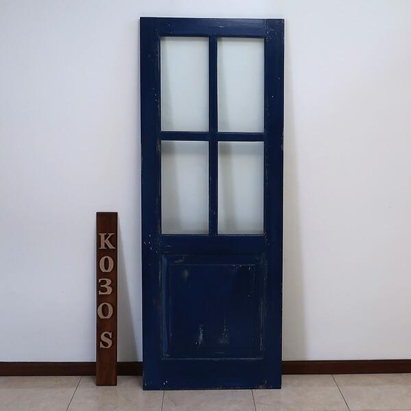 Diy 建具 建物内装リフォーム ドア 扉 玄関 リフォーム おしゃれ 片開き ガラス 木製 無垢材 アンティーク レトロ カントリー 青 K030 K030 アジアンインテリア ループ 通販 Yahoo ショッピング