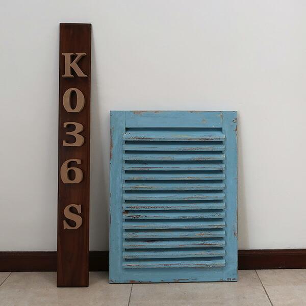 Diy 建具 建物内装リフォーム 窓 ルーバー 目隠し 通気性 おしゃれ 間仕切り 木製 無垢材 古材 アンティーク レトロ 水色 K036 K036 アジアンインテリア ループ 通販 Yahoo ショッピング