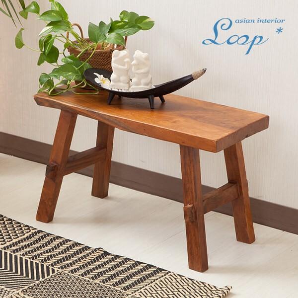 オールドチーク ベンチ 幅60 おしゃれ 木製 無垢材 アジアン家具 バリ インテリア ベンチ椅子 長椅子 玄関 Wl 3 アジアンインテリア ループ 通販 Yahoo ショッピング