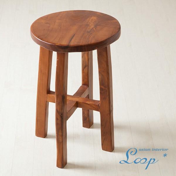 オールドチーク スツール おしゃれ 木製 無垢材 アジアン家具 バリ インテリア 腰掛け椅子 丸椅子 玄関 Wl 4 アジアンインテリア ループ 通販 Yahoo ショッピング