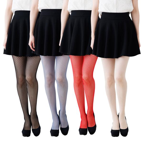 アツギ COLORS ダブルフィッシュネット柄 S-L レディース タイツ ag-fp11550　D1PK