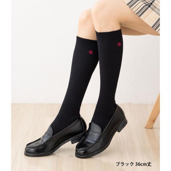 POLO BCS スクールソックス 36cm丈 (黒・白・紺) (23-25cm) レディース ハイソックス 靴下 ポロ グンゼ gz-pl0585 D1PK