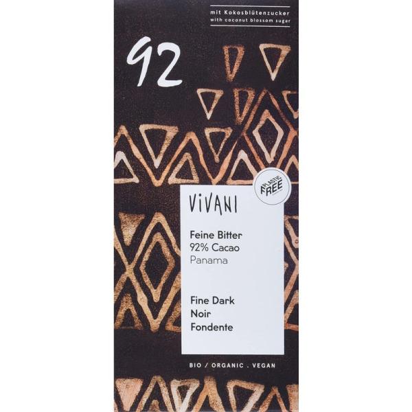 ヴィヴァーニ オーガニックエキストラダークチョコレート92 80g