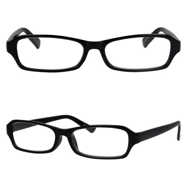 老眼鏡 おしゃれ スクエア型 黒縁メガネ 黒ブチ眼鏡 フルリム 男性用