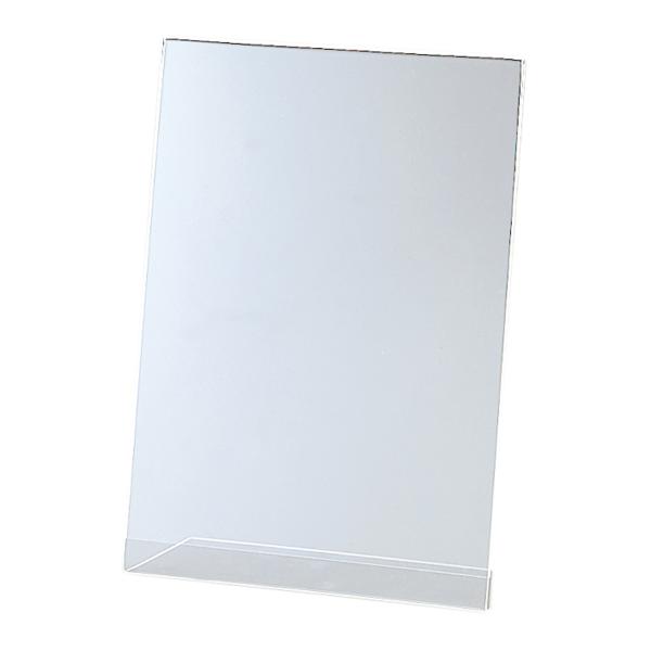 透明度が高くショップのディスプレイに大活躍のサインスタンド飲食店のメニュー、店頭のPOP、また各種案内板に最適。　中身を鮮やかに見せる、片面・両面用サインスタンド。　ショップのディスプレイに大活躍。規格：A4縦置き・片面用　サイズ：幅211...