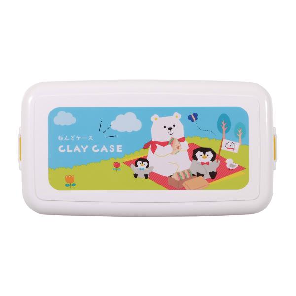 ねんどが固まりにくいねんど収納ケース。サイズ:縦50×横220×高さ115mm■サイズ：縦50×横220×高さ115mm■重量：130g■材質：PP■原産国：日本●工作●夏休み●入学準備クマさんペンギン