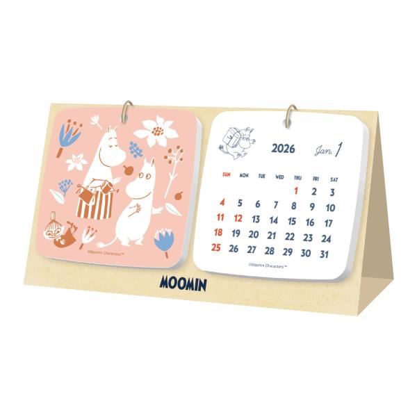 カレンダー 2026 ムーミン コースター卓上 MOOMIN キャラクター 大人