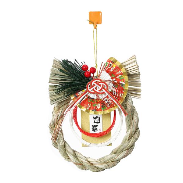 注連縄 オフィスやクリニックの受付にもおすすめのお正月飾りです。商品サイズ:W160×H180×D400mm■商品サイズ：W160×H180×D400mm■1個重量：120g■材質：紙、草■生産国：中国