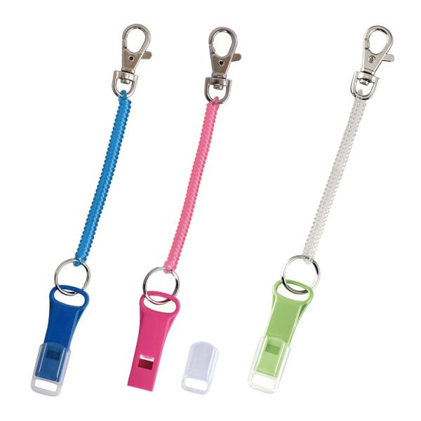 もしもの時に備えておきたい！電池切れの心配がないセキュリティホイッスル。約3000Hz付近の高音が遠くまで届き、95dB以上の音量で危険をしっかり知らせます（※メーカー測定）。汚れを防ぐキャップ付き、伸びるスパイラルチェーンと金属フックで携...