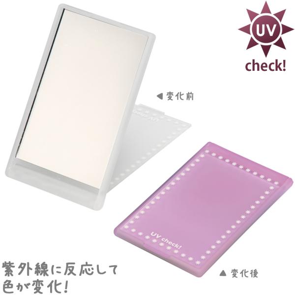 UVチェックコンパクトミラー コンパクト 手鏡 ハンドミラー・ミニ UV-10 おしゃれ 堀内鏡工業 :hm-003:ルーペスタジオ 通販 UVレベルチェッカーミラー コンパクトタイプ