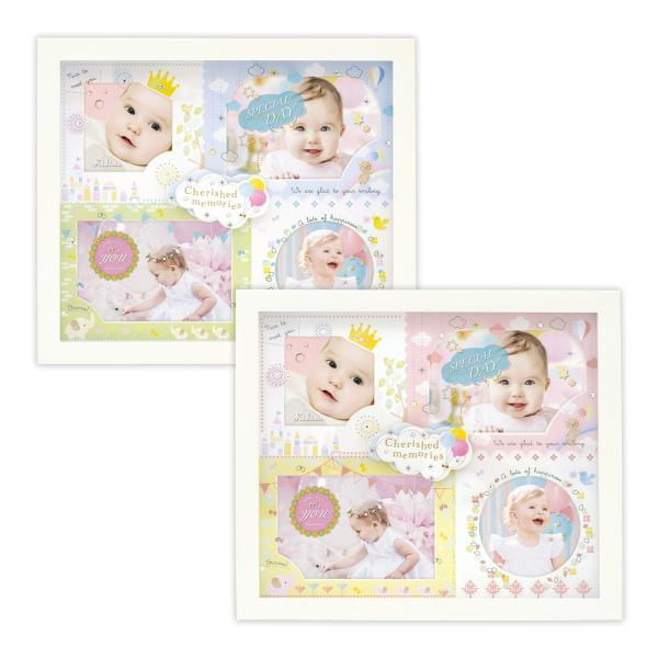 可愛いフォトスタンドインテリア雑貨思い出ペット成長の記録写真飾るプレゼントギフト 大切な写真を切らずにたっぷり飾れて大人気。賑やかでかわいらしいイラストがふんだんに散りばめられた、楽しい多窓フォトフレームです。■本体サイズ：280W・20D...