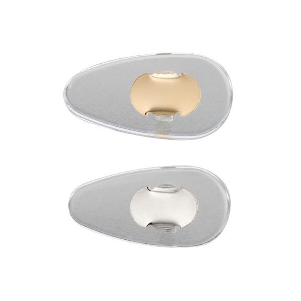 優れた吸着性と抜群のフィット感で、フレームのずれ落ちをもっとも防げるパットです。【※メガネ店様向け商品】■パット素材：シリコン■蝶芯素材：シリコン■形状特徴：G/丸W/極小■サイズ：長さ14..5mm×巾7mm■仕様：2本ダキ足鼻パッド,メ...