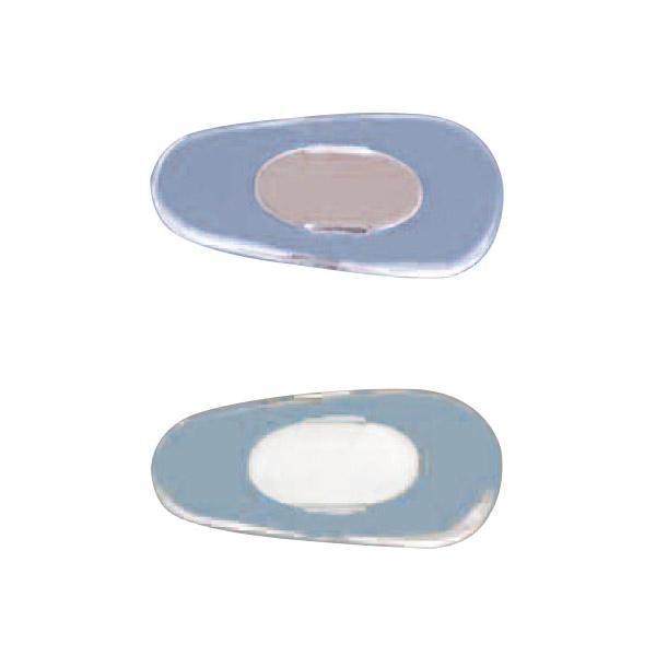 適度な固さのため耐久性に優れ、また透明度が高く一般的に多く使用されています。【※メガネ店様向け商品】■パット素材：CP■蝶芯素材：真鍮■形状特徴：極小■サイズ：長さ13.7mm×最大巾6.3mm鼻パッド,メガネ,眼鏡,交換,修理,部品,パー...