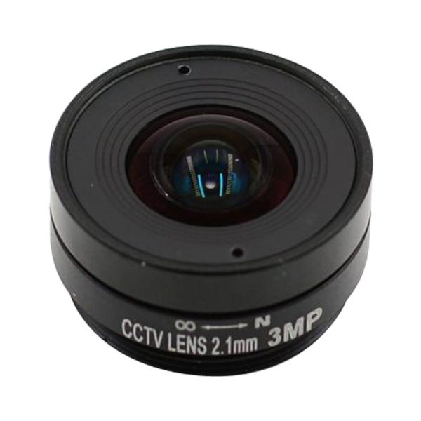1/3インチセンサーのカメラに取り付けることで、対角150°の画角で全天を写すことができるCSマウントレンズです。■焦点距離：2.1mm■画角：対角150°(1/3インチセンサー接続時)■マウント：CSマウント■対応センサー：1/3インチセ...