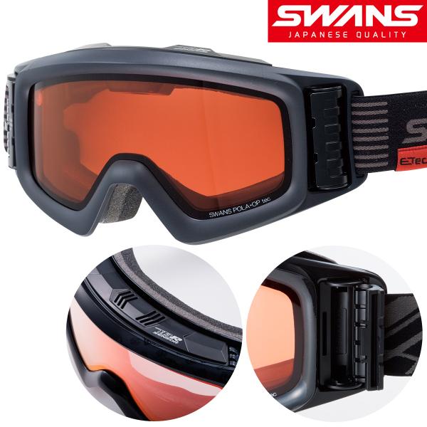 スワンズ SWANS HELI-CPDTBR-N スキー スノーボード ゴーグル スノーゴーグル 眼鏡対応 ダブルレンズ 偏光レンズ スキー