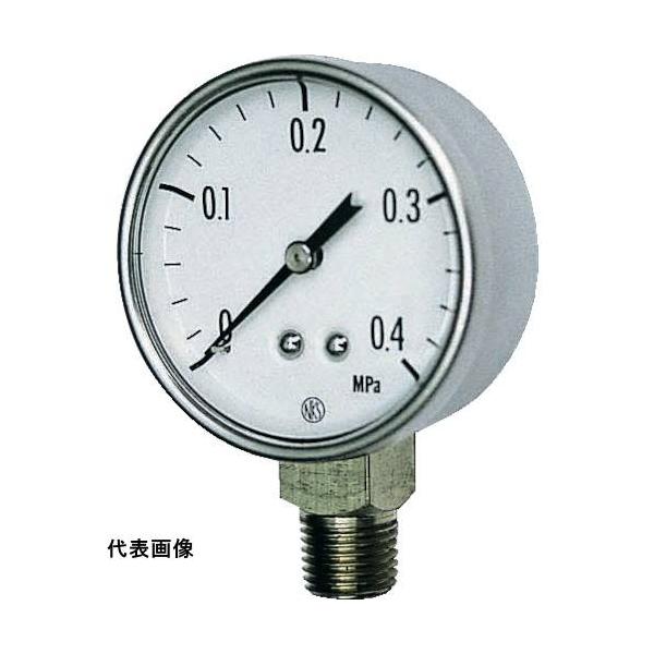測定・計測用品 工業用計測機器 圧力計 ●小型機器の圧力測定用、あるいは空圧機器の圧力測定用に使用される圧力計であり、機器全体の小型化に役立ちます。●圧力レンジ(MPa)：0〜1.0●最小目盛(MPa)：0.050●精度：±3% FS●接続...