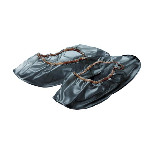 保護具 保護服・防護服 シューズカバー ●靴全体を包み靴の汚れを外に逃がしません。●作業現場への汚れの侵入防止。●色：ブラック●全長(cm)：30●寸法(cm)：30.0●すべり止め付●塩化ビニール