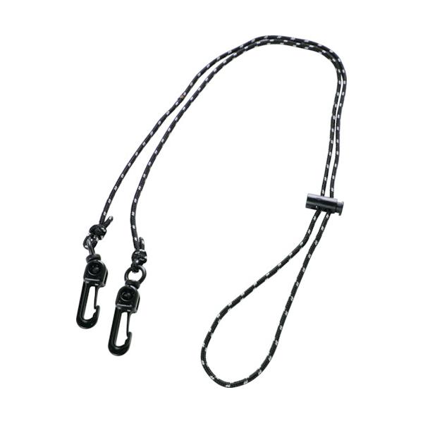 保護具 マスク・耳栓 一般作業用マスク ●食事などでちょっと外したいとき用の首から掛けられるマスク用ネックストラップです。●お手持ちのマスクに簡単に取り付けでき、マスクの紛失防止にもなります。●ホックで留めるとマスクを閉じてスッキリと首から...