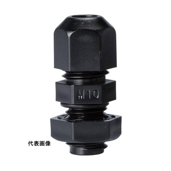 タカチ Mネジケーブルグランド 低価格タイプ ブラック [RM10L-6B