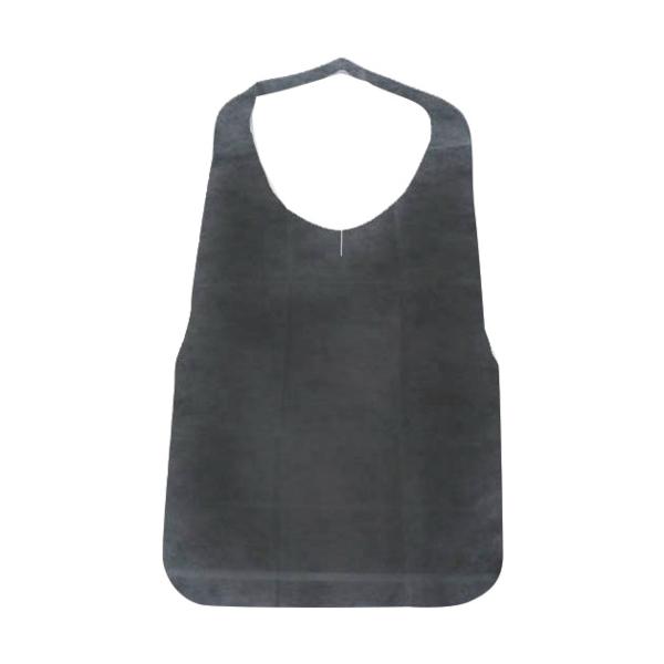 保護具 保護服・防護服 エプロン ●黒いので、付着した汚れが見えにくい。衣類の汚れを防ぐ、便利な使い捨てエプロンです。●首回り長さ調節可能です。●１束３０枚入り。●395×700mm●ポリプロピレン