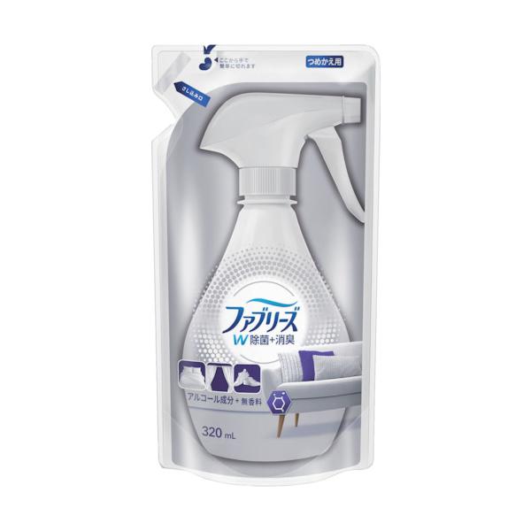 他サイト： P&amp;G ファブリーズ W除菌+消臭 アルコール成分+無香料 つめかえ 320ml [910279] 910279  販売単位：1の商品画像