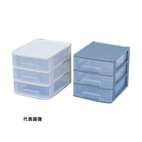 物流・保管用品 収納用品 チェスト ●家庭にある書類や小物の整理に便利なテーブルチェストです。●引出しサイズはＡ4のクリアフォルダが入ります。●書類や小物の整理に。●引出し数：浅型3段●色：ホワイト●間口(mm)：252●奥行(mm)：32...