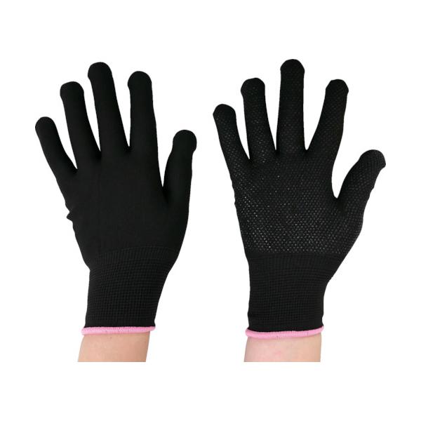 保護具 作業手袋 すべり止め手袋 ●極薄の手袋に極小のすべり止めが付いており、作業性の良い手袋です。●精密作業。●軽作業。●一般作業。●色：ブラック/ブラック●サイズ：S●ゲージ数：13●全長(cm)：20●手のひら周り(cm)：16●中指...