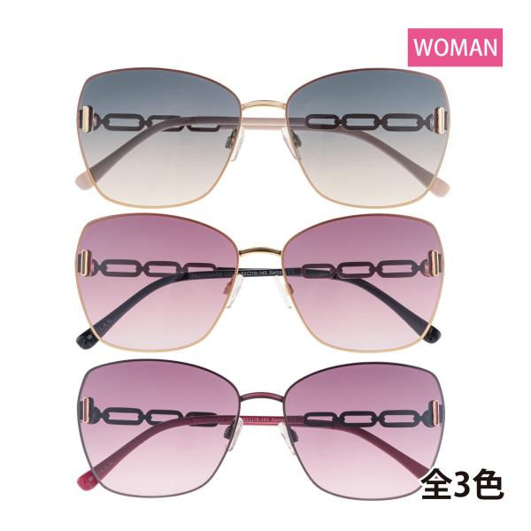 ファッション用グラス サングラス FG-M メタル カラーレンズ 色付き 女性用 おしゃれ レディース UVカット 7989-01 7989-02 7