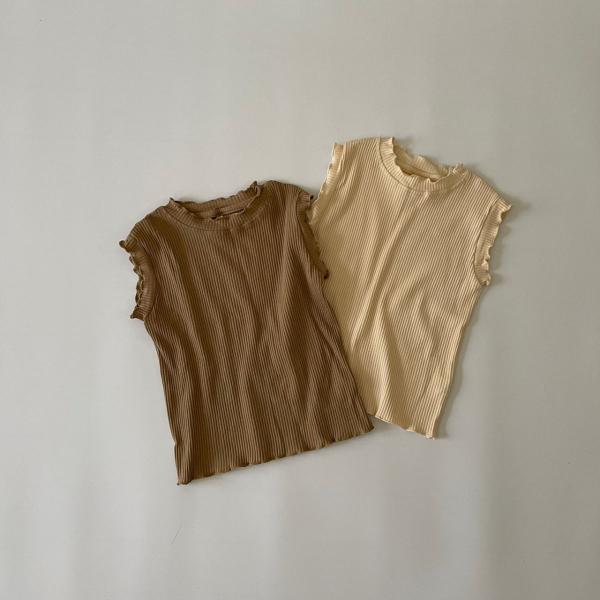 キッズ ベビー 女の子 ノースリーブ タンクトップ rib mellow tanktop リブ メロウ コットン 可愛い 80cm 90cm 100cm 110cm 120cm 130cm インポート 海外 輸入