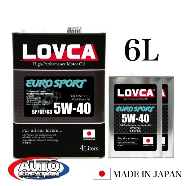 専用です。LOVCA EURO SPORT 5W-40 20 Amazon | LOVCA EURO-SPORT 5W-40 4L SP/C3□LES540-4 | 車用エンジン